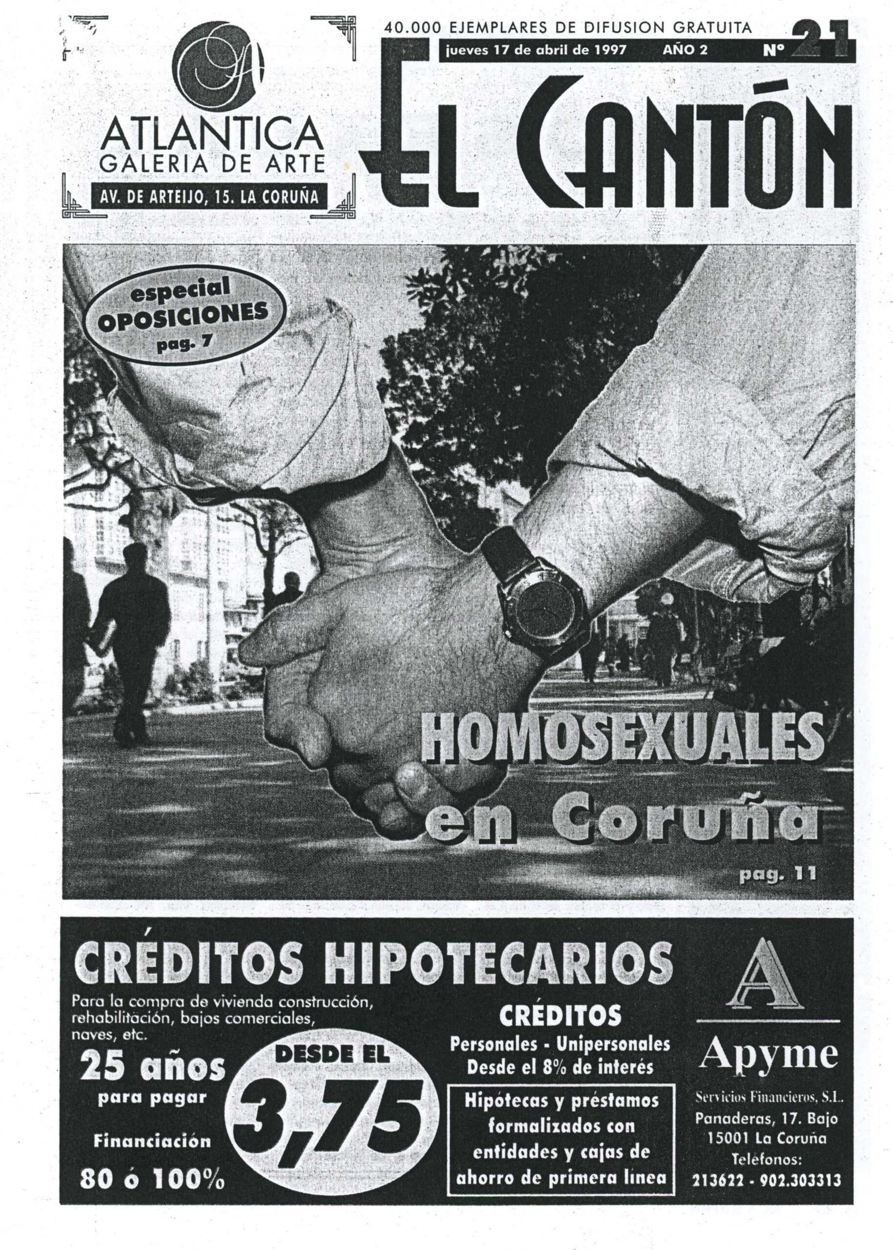 Recorte Prensa imagen Homosexuales en Coruña